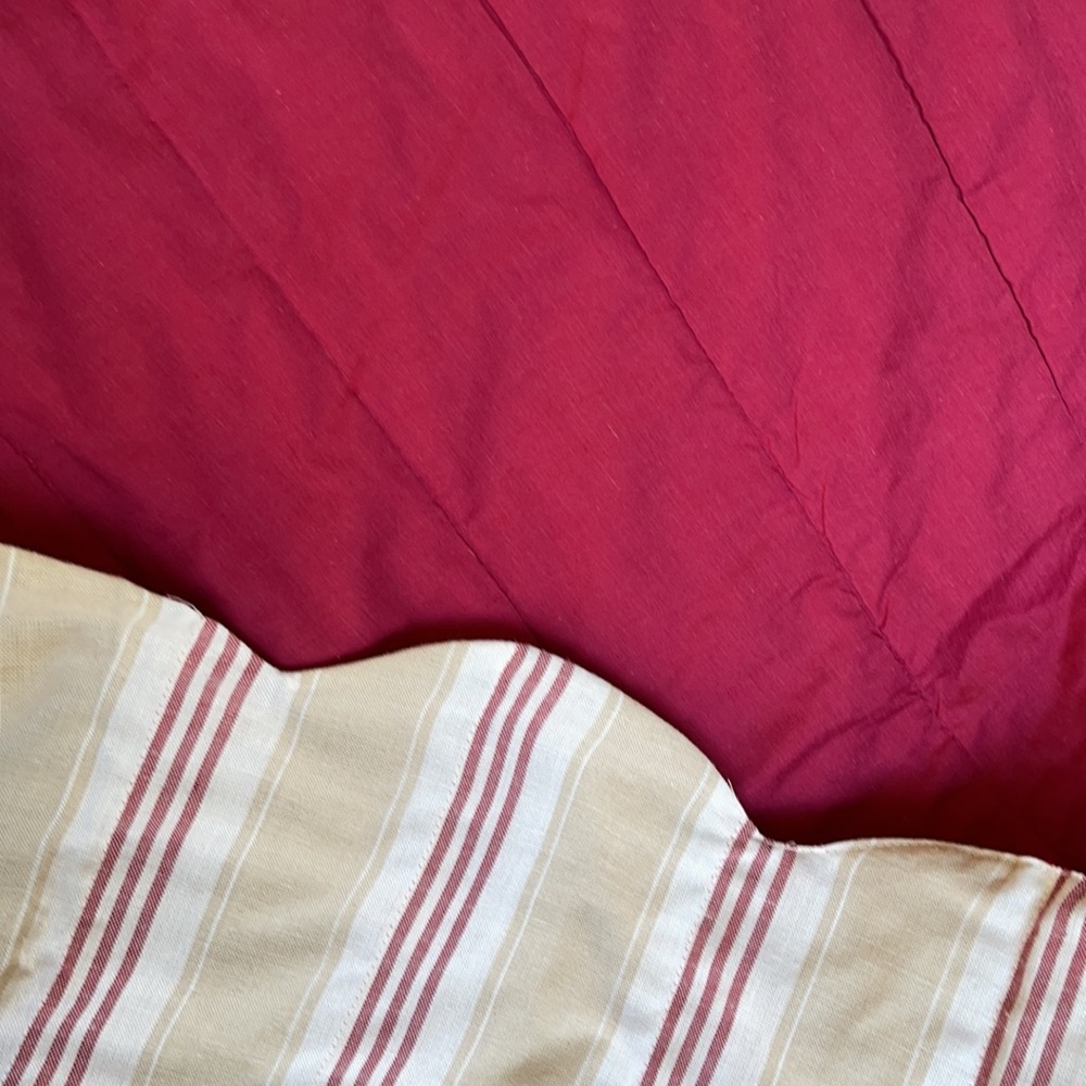 Paris, France Coverlet/Throw - Scalloped edges, reversible.